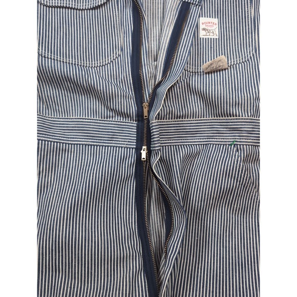 Vintage NWT 46x32 Pointer Brand Train Crewman Coveralls Hickory Stripe RARE - Picture 15 of 16